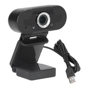 Jeanoko PC Camera, Automatic Noise Reduction ABS Universal Computer Webcam Full HD 1080P for Notebook for Webinar