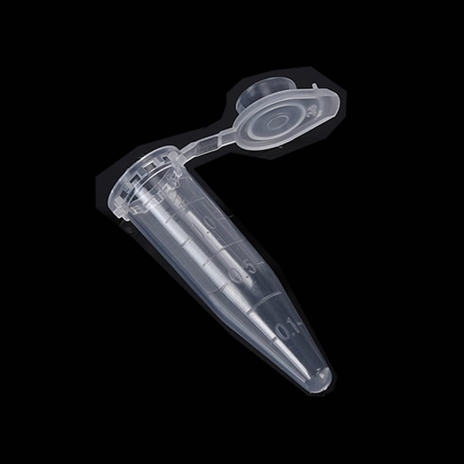 1.5ml Microcentrifuge Tubes with Snap Cap, Polypropylene Graduated, 500 Pcs Sterilized Clear Plastic Small Vials with Caps for Sample Storage Without Leakage