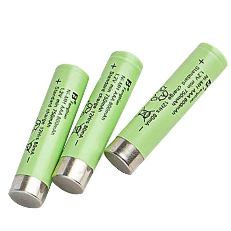 TimeFlys 3AAA Rechargeable Battery 1.2V 800mAh Ni-MH Triple AAA Cheap Long Lasting Batteries for Baby Monitors (Pack of 3)