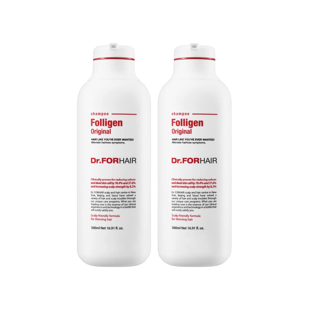 Dr.FORHAIR Set of (2) Folligen Original Shampoo 500 ml