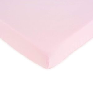 sheetworld fitted baby bassinet sheet fits amke baby bassinet 20 x 31, 100% cotton jersey, hypoallergenic, butter soft, baby pink, made in usa