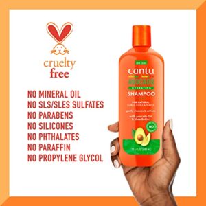 Cantu Avocado Hydrating Sulfate-Free Shampoo with Pure Shea Butter, 13.5 oz (Pack of 2) (Packaging May Vary)