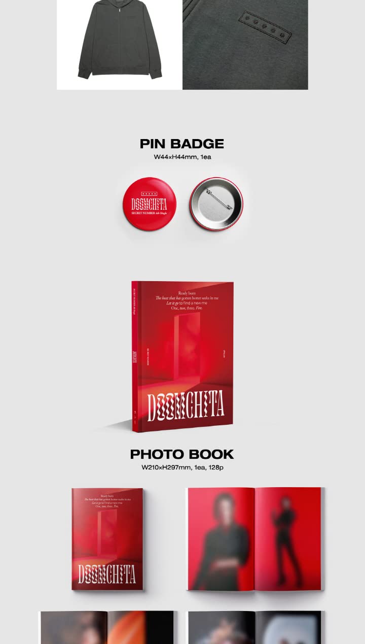 SECRET NUMBER DOOMCHITA 4th Single Album Large Version CD+1p Poster+Hood Zip-Up+1ea Pin Badge+128p PhotoBook+1p Polaroid+1ea Message Card+2p PhotoCard+1p Folding Poster On Pack+Tracking Sealed