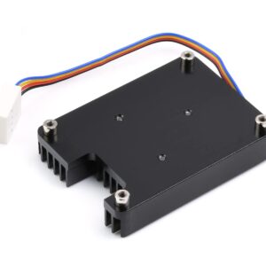 waveshare Cooling Fan for Raspberry Pi Compute Module 4 CM4, All-in-one Heatsink, PWM Speed Adjustable, 8000±10% RPM, Low Noise, with Thermal Tapes