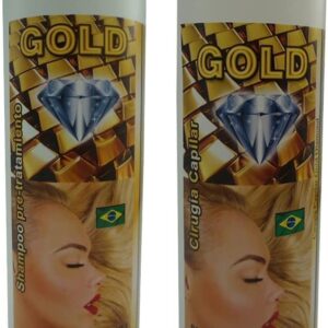 KERA FRUIT Cirugia Capilar Gold Diamond 16oz Incluye Shampoo Tratamiendo De Keratina Oro