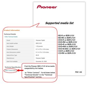 Digital Pioneer BDR-212V 16X Blu-ray DVD CD Internal Burner Drive Bundle with 6X 25GB AZO LTH BD-R 50 Discs + Software + Cable + Mounting Screws