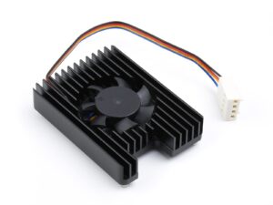 waveshare cooling fan for raspberry pi compute module 4 cm4, all-in-one heatsink, pwm speed adjustable, 8000±10% rpm, low noise, with thermal tapes