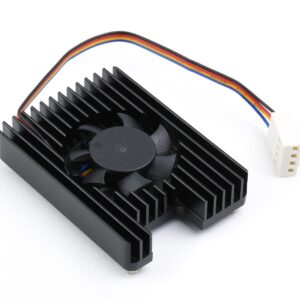 waveshare Cooling Fan for Raspberry Pi Compute Module 4 CM4, All-in-one Heatsink, PWM Speed Adjustable, 8000±10% RPM, Low Noise, with Thermal Tapes