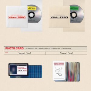 DRIPPIN Villain : Zero 2nd Single Album A Version CD+PhotoBook+1p PhotoCard+1ea Sticker+1ea Bookmark+Tracking Sealed