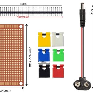 California JOS Electronics Component Fun Kit (Breadboard Super Kit) Bundle with Breadboard Cable Resistor, Capacitor, LED, Potentiometer, for Arduino, Respberry Pi