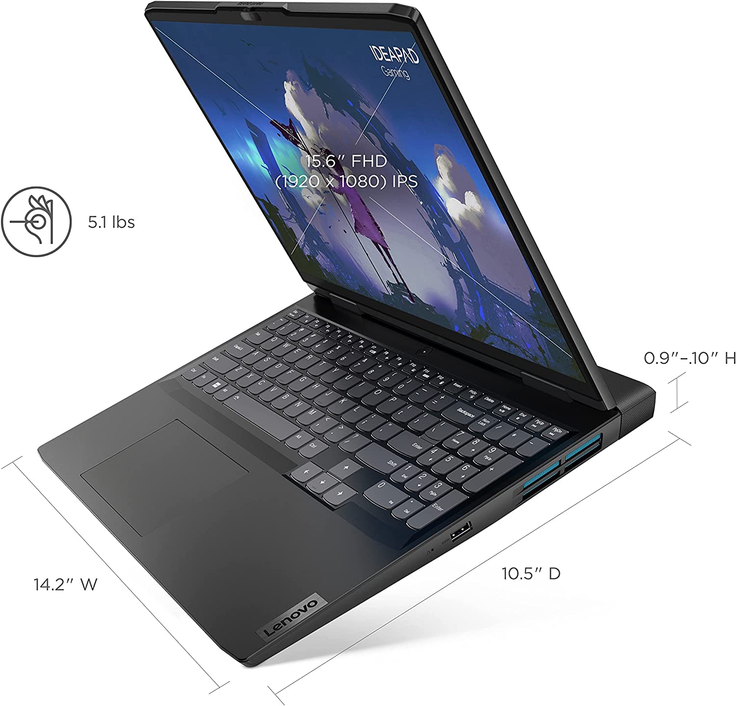 Lenovo 2024 IdeaPad Gaming 15.6” FHD 120Hz IPS Laptop 8-Core AMD Ryzen 7 7735HS NVIDIA GeForce RTX 4050 32GB DDR5 2TB SSD USB-C w/DP WiFi AX BT Webcam HDMI2.0 Backlit KB Windows 11 Home w/RE USB