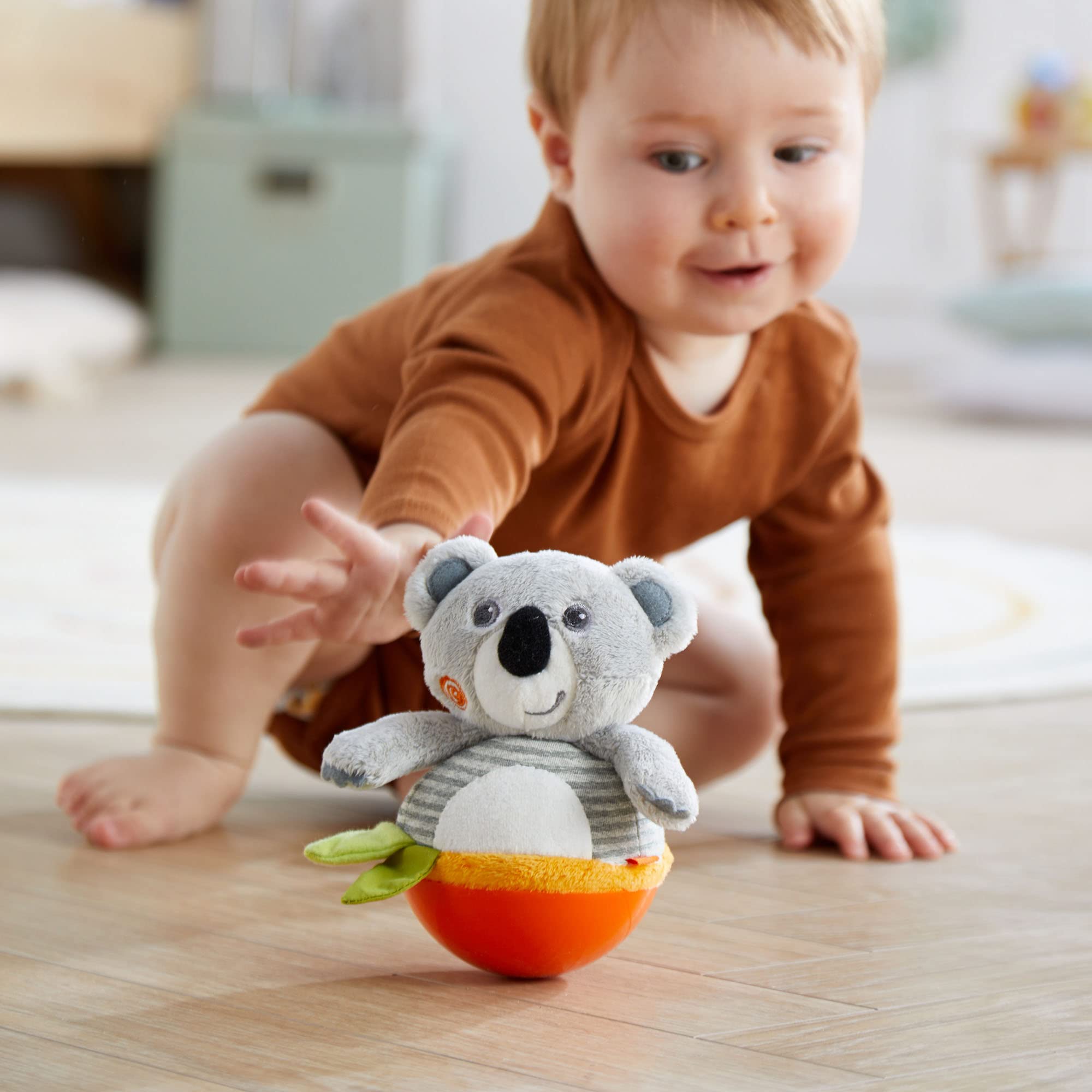 HABA Roly Poly Koala Soft Wobbling & Chiming Baby Toy