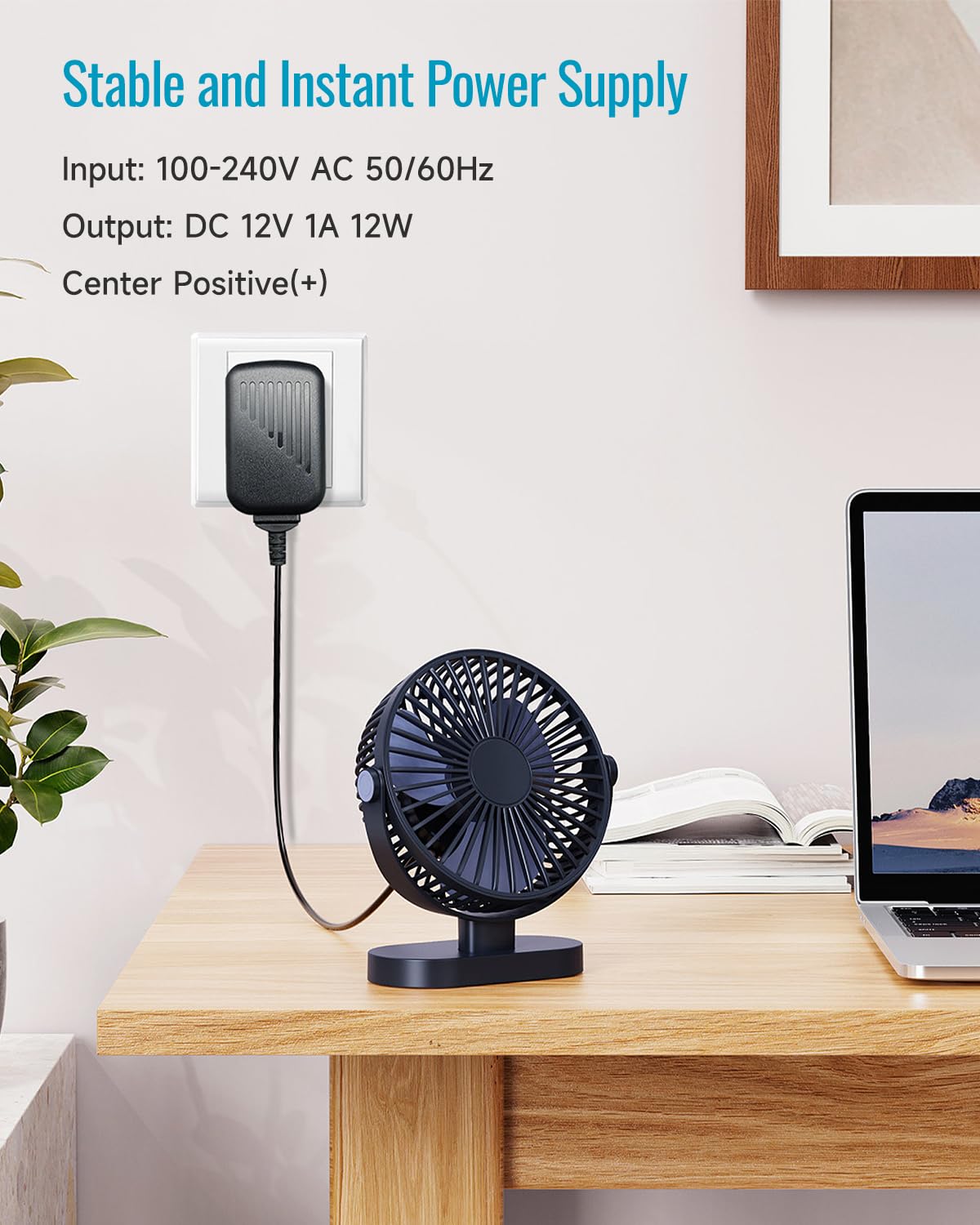 12V 1A 5ft Power Supply Adapter,100-240V 50/60Hz AC to DC 12V 1000mA 12W 5.5mm*2.1mm Universal Wall Charger with DC Connectors 5.5 * 2.5mm/3.5 * 1.35mm/4.0 * 1.7mm, Center Positive, UL FCC VI