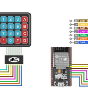 DIYables 3x4 4x4 Membrane Matrix Keypad for Arduino, ESP32, ESP8266, for Raspberry Pi