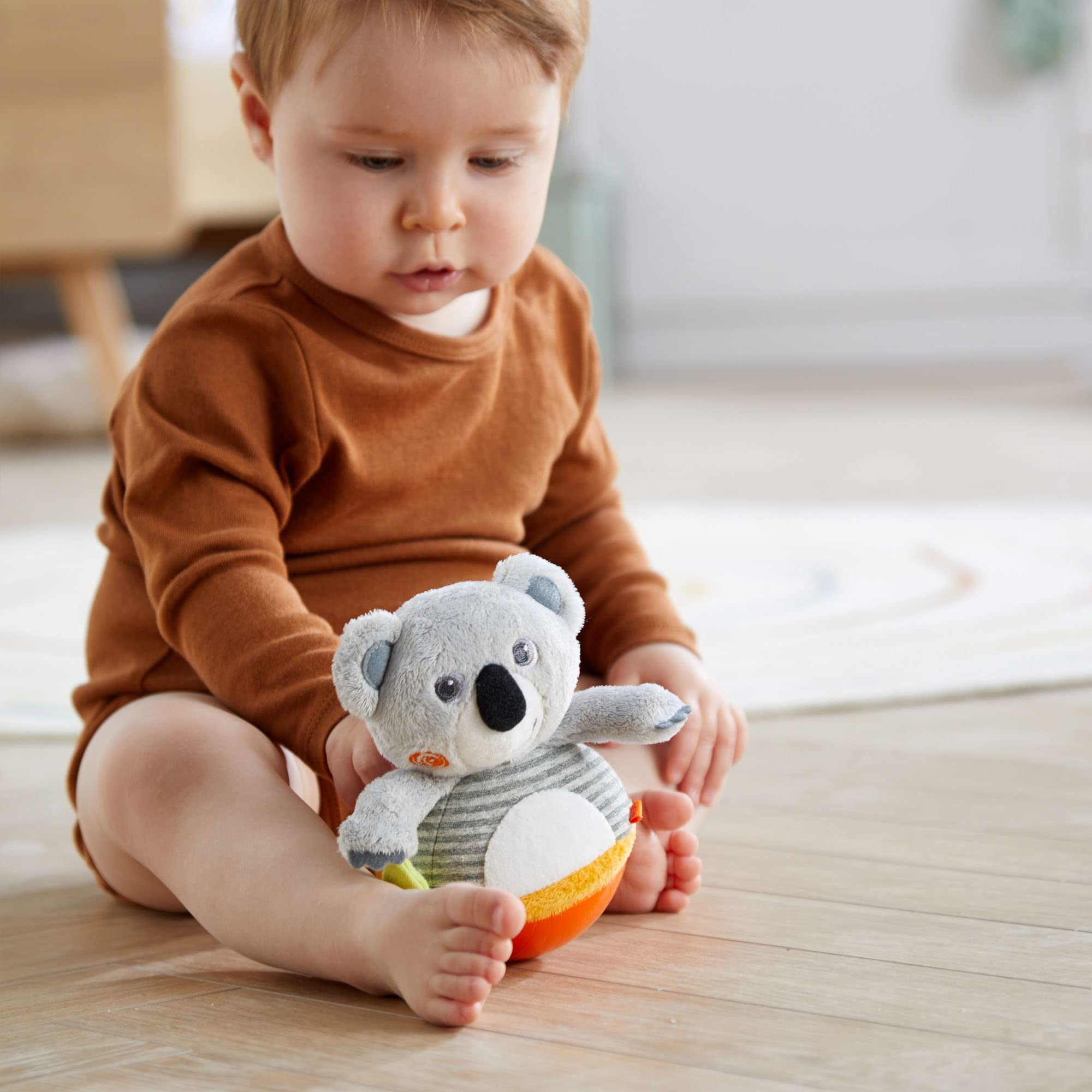 HABA Roly Poly Koala Soft Wobbling & Chiming Baby Toy