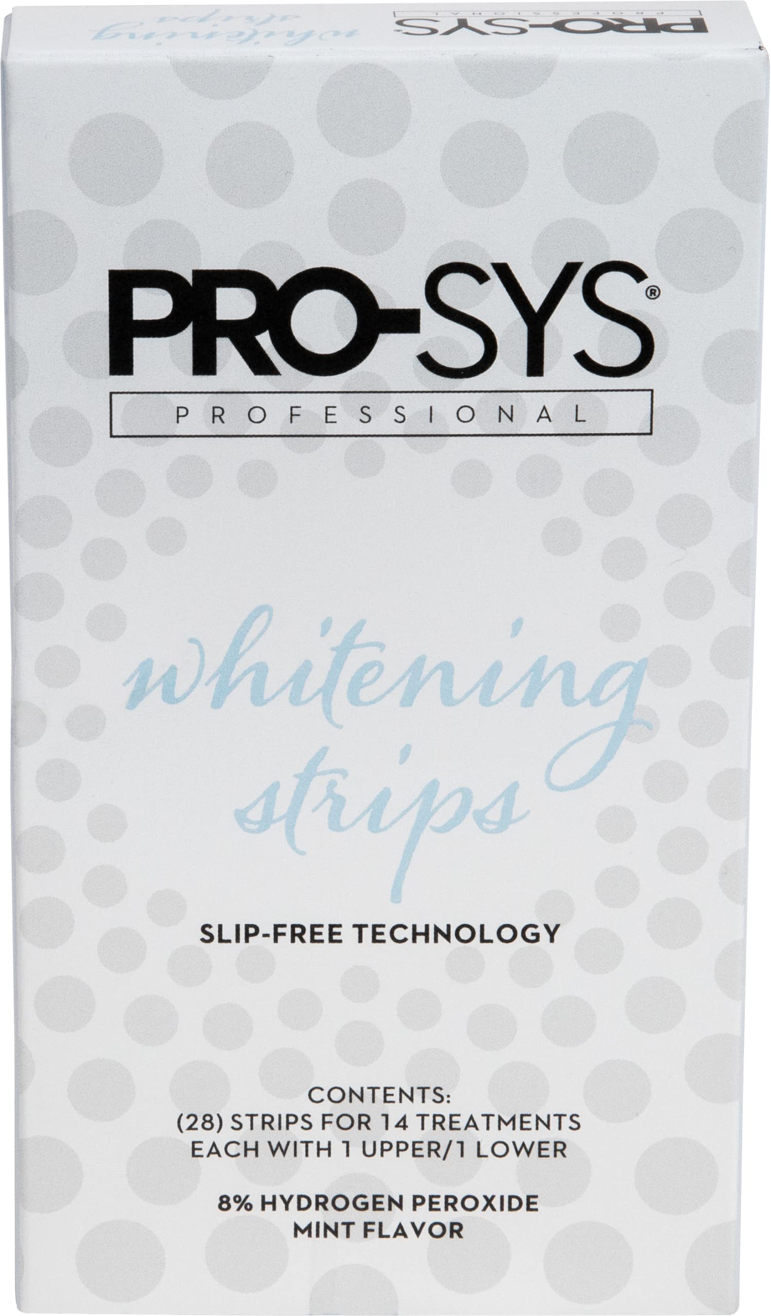 PRO-SYS Whitening Strips Kit, Sensitive Teeth Whitening Tray, Stain Remover, Teeth Whitener, 28 Strips