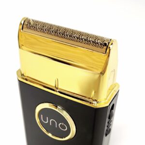 Gamma+ Replacement Gold Titanium Slick Foil Head for The Uno Men's Shaver, Designed for Longer Facial Hairs, Snaps On