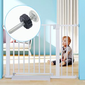 2 Set M10 Baby Gate Adapter with Baby Gate Wall Protector, 10mm Baby Gate Extender Pressure Gates Threaded Spindle Rods, Replacement Bolt Part for Baby & Pet Pressure Mounted Safety Gates