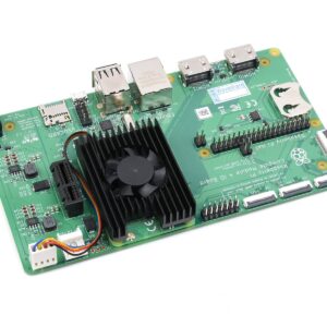 waveshare Cooling Fan for Raspberry Pi Compute Module 4 CM4, All-in-one Heatsink, PWM Speed Adjustable, 8000±10% RPM, Low Noise, with Thermal Tapes