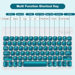 Eisuiyi iPad 10.2 Case with Keyboard for iPad 9th/8th/7th Gen, Compatible with iPad Air3/iPad Pro10.5, Detachable BT Keyboard with Magentic Protective Cover, Built-in Pencil Holder, Teal