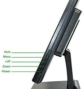 LOYALHEARTDY 17" Touch Screen LED Display Monitor, Cash Register VOD System POS Stand Restaurant VGA LED Touch Screen Monitor HD Touch Screen POS, with ergonomic base, 1280X1024 Maximum Resolution