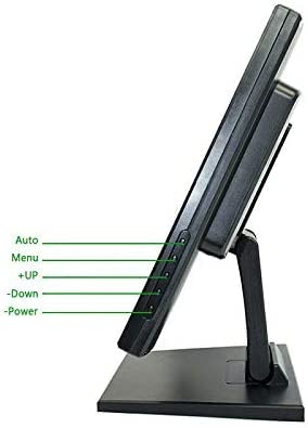 LOYALHEARTDY 17" Touch Screen LED Display Monitor, Cash Register VOD System POS Stand Restaurant VGA LED Touch Screen Monitor HD Touch Screen POS, with ergonomic base, 1280X1024 Maximum Resolution