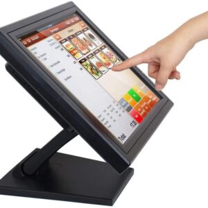 LOYALHEARTDY 17" Touch Screen LED Display Monitor, Cash Register VOD System POS Stand Restaurant VGA LED Touch Screen Monitor HD Touch Screen POS, with ergonomic base, 1280X1024 Maximum Resolution