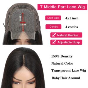 Rismale Hair Short Bob Wigs Human Hair Lace Closure Wigs Brazilian Straight Bob Human Hair Wigs 150% Density Pre Plucked with Baby Hair Natural Color (10, straight bob wig)