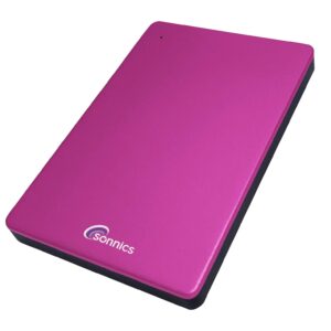 Sonnics 500GB Pink External Portable Hard drive type C USB 3.1 Compatible with Windows PC, Apple Mac, Smart tv, XBOX ONE/Series X & PS4 /PS5