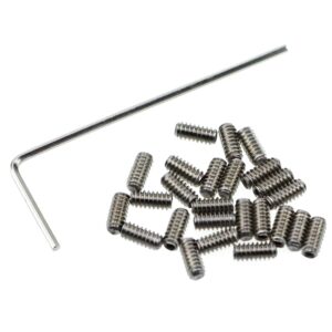 luorng 25pcs 4-40 x 1/4" allen head hex hexagon socket set screws stainless steel cup point grub screw set bolt with 1 piece hex key wrench