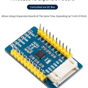 AW9523B IO Expansion Board for Raspberry Pi/Micro:bit/Ardu/STM32, I2C Interface, Expands 16 I/O Pins Allows Using 4 Expansion Boards at The Same Time, Expanding up to 64 I/O Ports