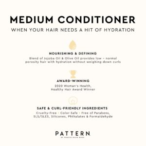 PATTERN Beauty by Tracee Ellis Ross Medium Conditioner - Hydration & Slip for Curly Hair 3a-4a, 3 Fl Oz