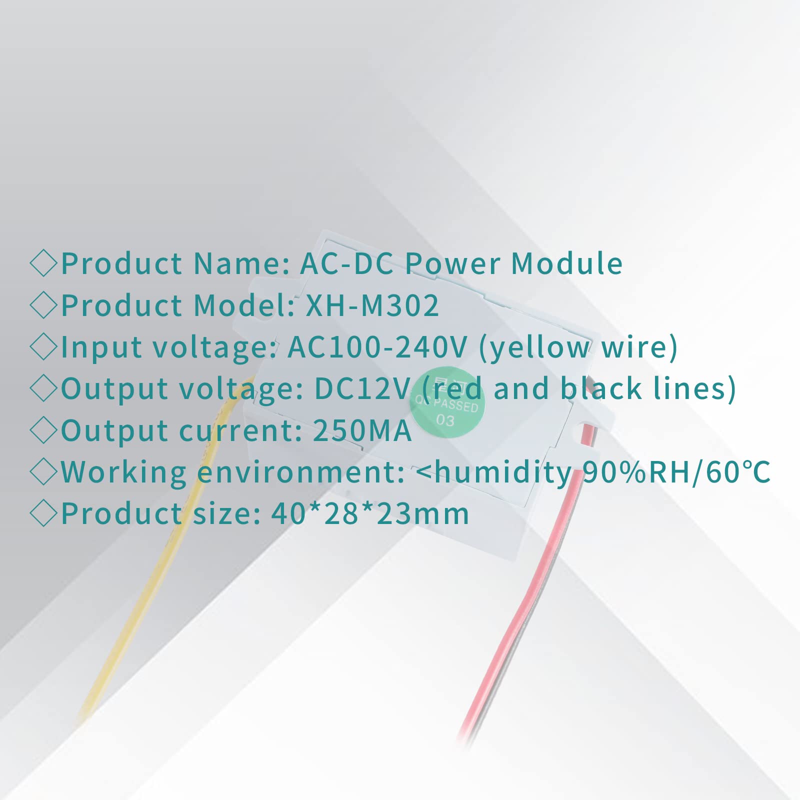 EC Buying AC DC Power Adapter, AC- DC Power Module 12V 250mA Switching Power Module Input AC 110-240V Output DC 12V 3W, Used in Consumer Electronics, Instrumentation, and Smart Home, Etc. (2PCS)