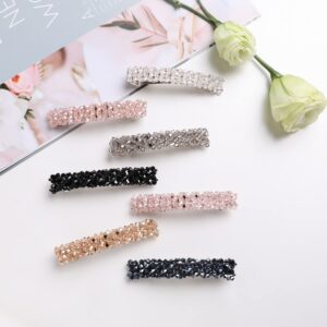 7 PCS Sparkly Glitter Hair Clips Elegant Rhinestone Hair Barrettes for Women Fine Hair Fancy Crystal Bling Hair Clips for Women and Girls by Yerpkefey