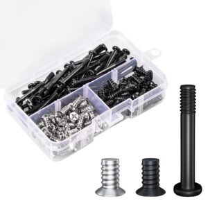 zmbroll pc computer case cooling fan screws cross recessed head self tapping screw m5x10 black and silver case fan mount screws long short screws kit