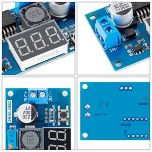 EC Buying LM2596 DC-DC Step-Down Voltage Module, Step-Down Converter, Adjustable Buck Converter Regulator Module with Digital Input 2.5V~40V Output1.25V~37V 3A/voltage Regulator with LED Display(2PCS)