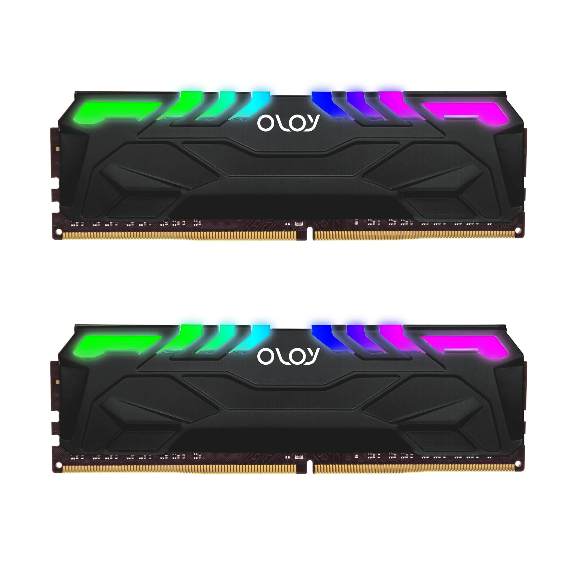 OLOy DDR4 RAM 16GB (2x8GB) Black Owl Aura Sync RGB 3200 MHz CL16 1.35V 288-Pin Desktop Gaming UDIMM (MD4U0832161BHJDA)