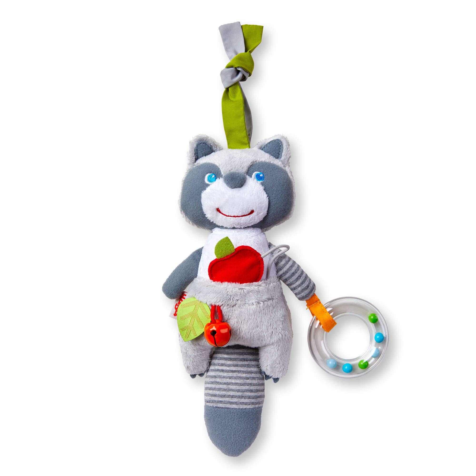 HABA Willie Raccoon Soft Dangling Figure for Crib, Stroller or Play Pen - Ages 6 Months and Up