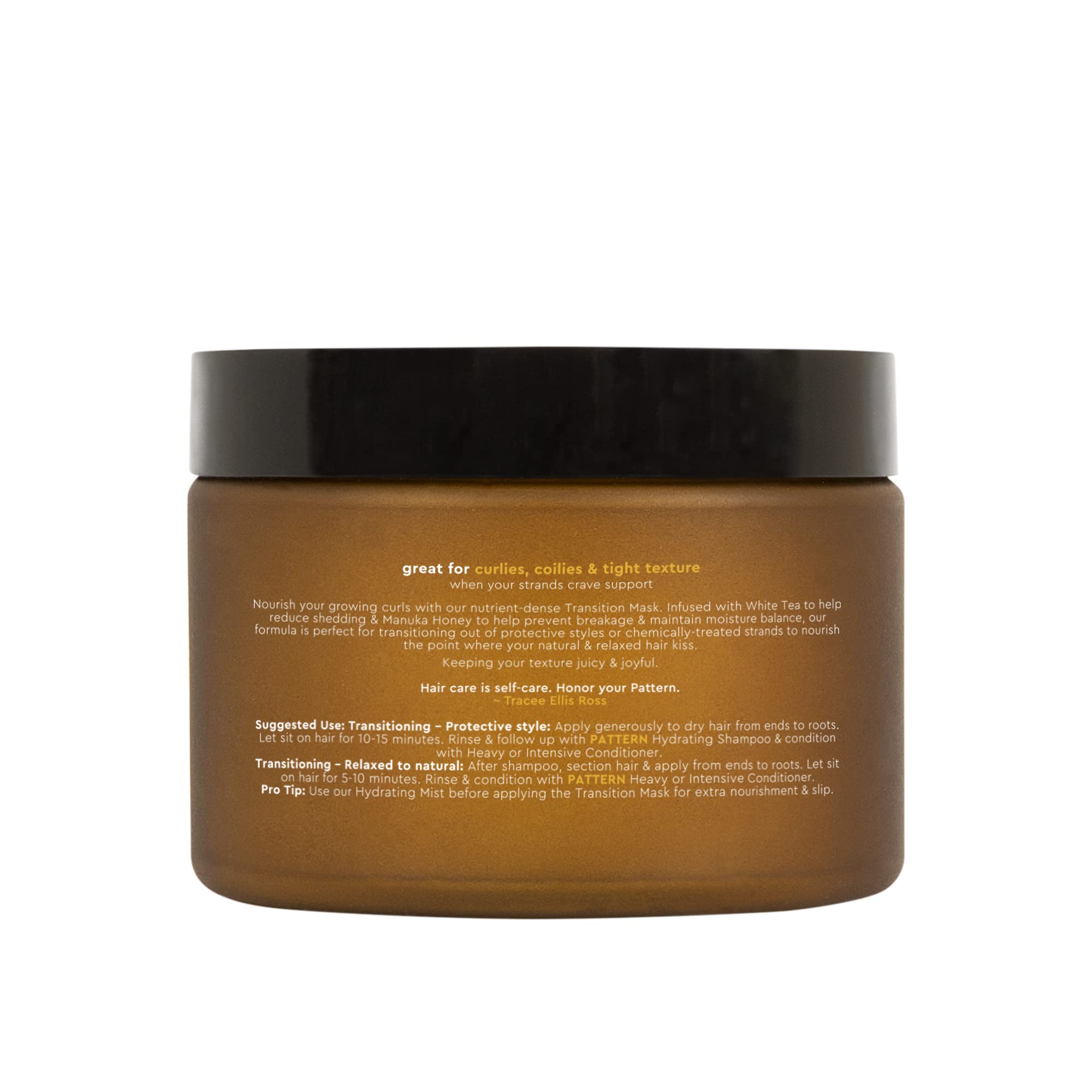 PATTERN Beauty by Tracee Ellis Ross Transition Mask, 11 Fl Oz, Breakage Barrier Hair Mask for Curlies, Coilies and Tight-Textures, 3a-4c