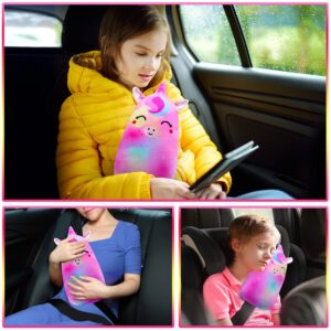 Car Pillow for Kids - Farcohy Seat Belt Cover for Kids Unicorn Seat Belt Pillow Kids Car Seatbelt Covers Seatbelt Cushion for Kids, Seat Strap Pillows Kids