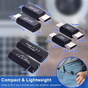 Leehitech [3in1 Pack USB 3.1 C Extension Coupler Adapter:USB C Male to Male,USB C Female to Female,USB C Male to Female Supports Fast Charging and Data Transfer Extension, up to 10GBbps Rate