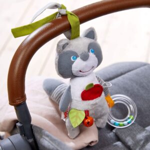 HABA Willie Raccoon Soft Dangling Figure for Crib, Stroller or Play Pen - Ages 6 Months and Up