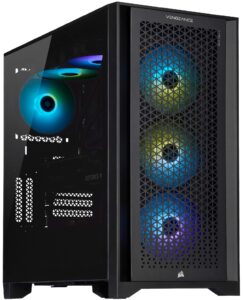 corsair vengeance i7300 series gaming pc (liquid cooled intel® core™ i5 12600k cpu, nvidia® geforce rtx™ 3070 graphics, 16gb vengeance rgb pro ddr4 memory, 1tb m.2 nvme ssd) black