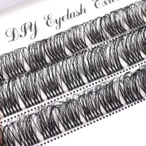 DIY Lash Clusters Lash Extension 39 Clusters Volume Individual D Curl Fluffy Lashes with Clear Band Makeup at Home Fake Eyelashes(FD02-12/14/16mm)