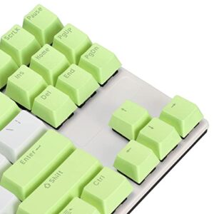 minifinker Wired Keyboard, 87 Keys Backlight Design Gaming Keyboard for Typists for Home(Green White)