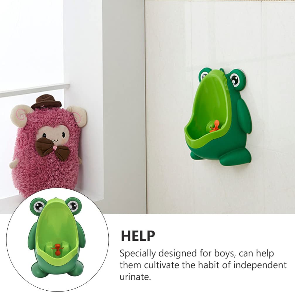 Potty Training Urinal Standing Toilet Frog Style Urinal Toilet Pee Trainer for Boy Bathroom Car Green