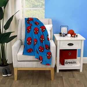 Marvel Spiderman Royal Blue and Red Super Soft Baby Blanket