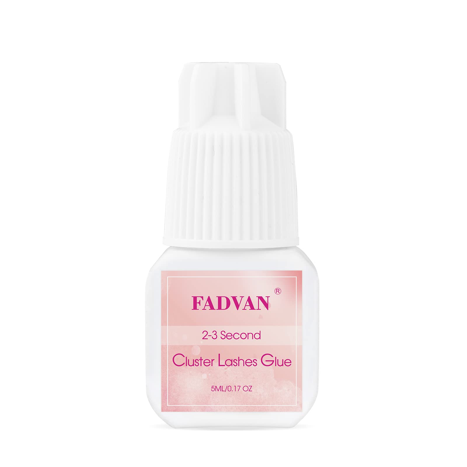 FADVAN Black Individual Cluster Lash Extension Glue, Sensitive Eyelash Adhesive, Long Lasting, No Fume No Irritation, Waterproof, Self Application, for Personal Use