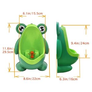 Potty Training Urinal Standing Toilet Frog Style Urinal Toilet Pee Trainer for Boy Bathroom Car Green