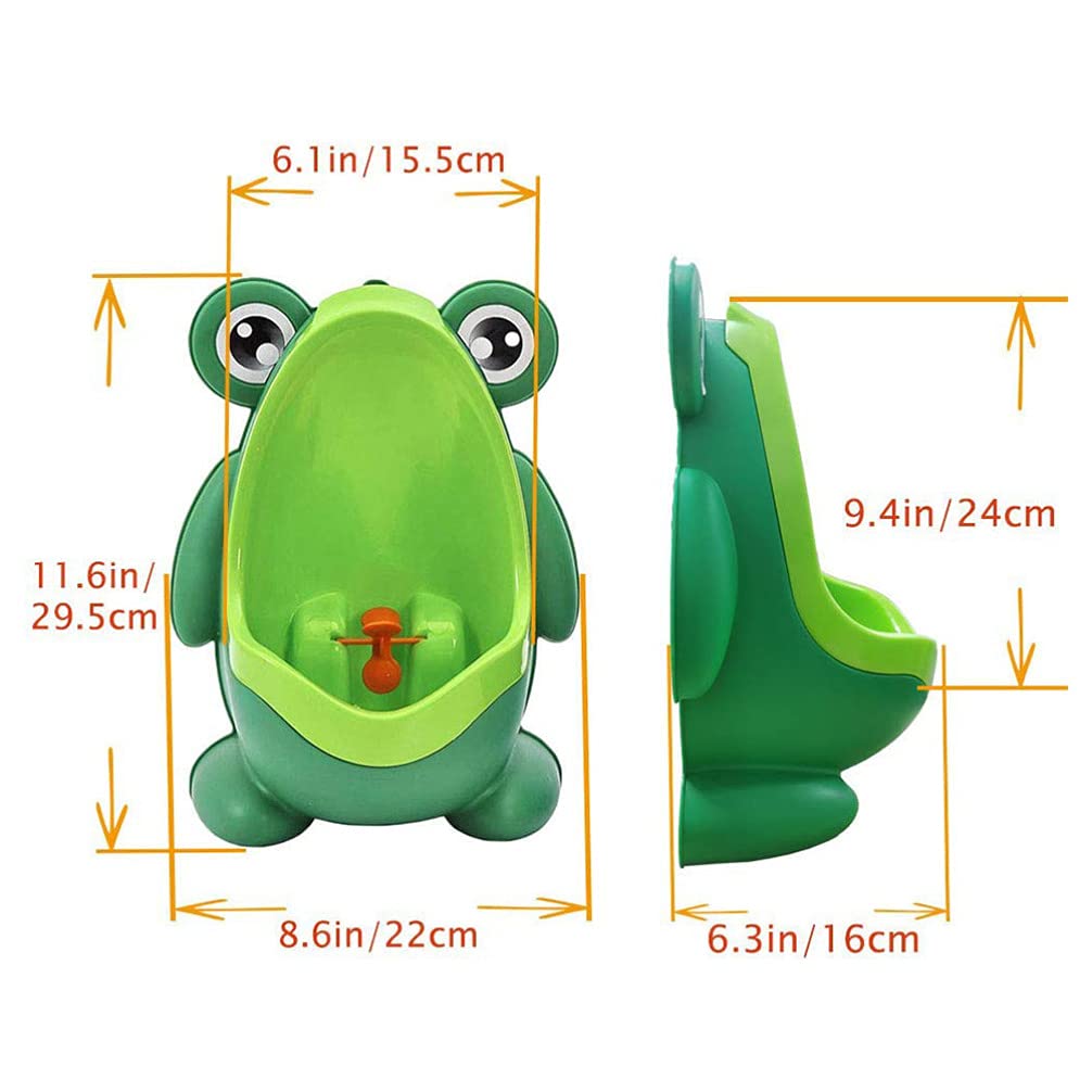 Potty Training Urinal Standing Toilet Frog Style Urinal Toilet Pee Trainer for Boy Bathroom Car Green